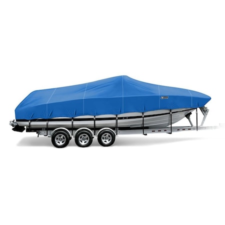 Eevelle Boat Cover CUDDY CABIN, Outboard Fits 29ft 6in L up to 120in W Royal SFVCDY29120B-RYL